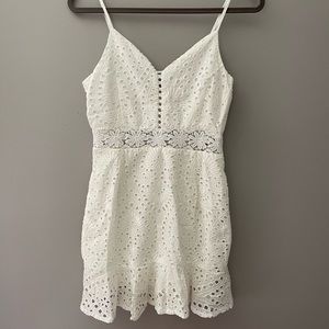 White eyelet lace dress - size small